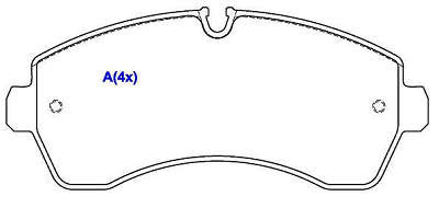 Pastilha de Freio - BREMBO - 169,1 x 73,4 x 20,5