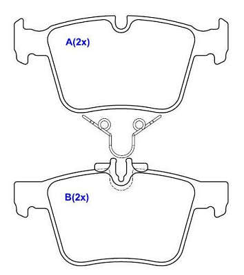 Pastilha de Freio - TEVES - 122,5 x 61,75 x 16,3 / 122,5 x 55,75 x 16,3