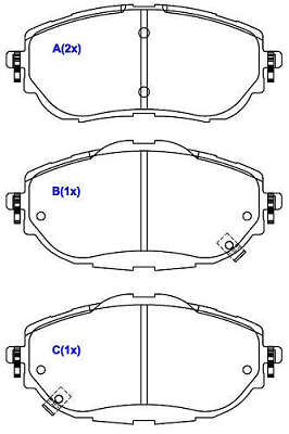 Pastilha de Freio - IMPORTADO - 134,2 x 57,3 x 18 / 134,2 x 63,4 x 18