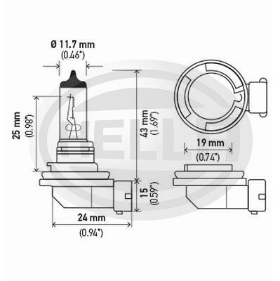 Lampada H11 12V 55W HP 2.0