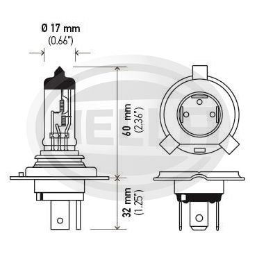 Lampada HB2 9003 H4 12V 60/55W HP 2.0