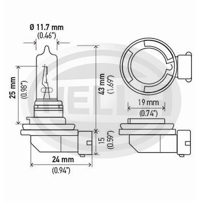 Lampada H9 12V 65W HP 2.0