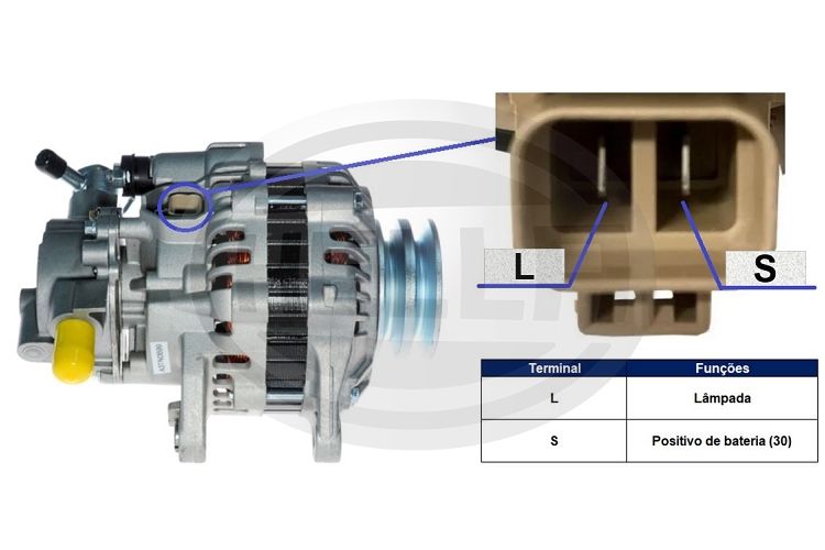 Alternador - L200 1996/2007, Pajero Sport