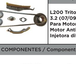 Kit De Distribuicao L200 2007/2009 Pajero 2007/09